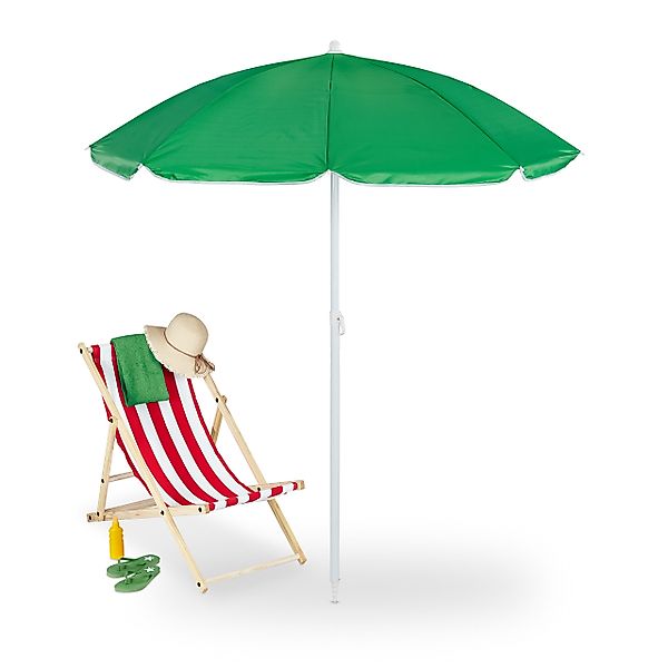 relaxdays Sonnenschirm Grüner Sonnenschirm 160 cm günstig online kaufen