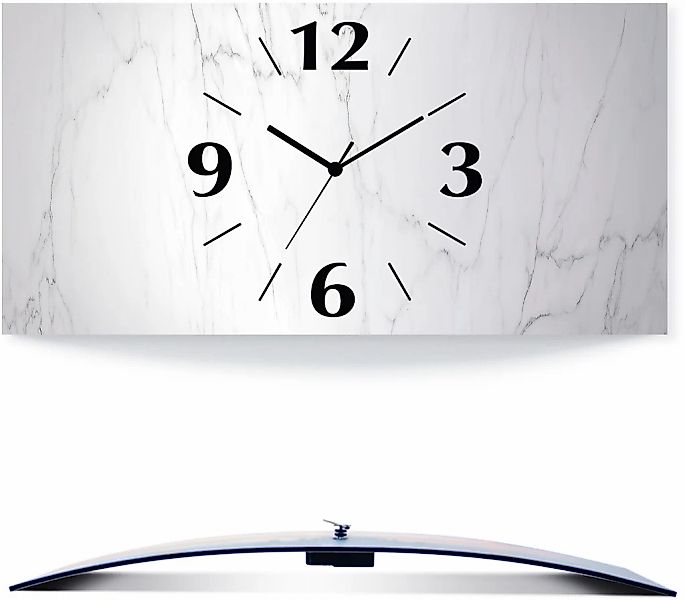 Artland Wanduhr "Weiße Marmor Textur" wahlweise mit Quarz- oder Funkuhrwerk günstig online kaufen
