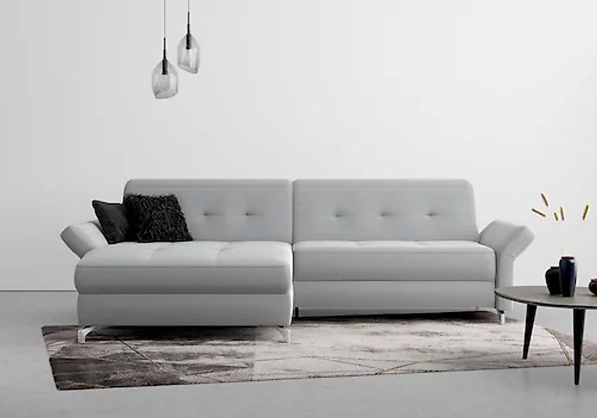 Home affaire Ecksofa »Maredo L-Form« Federkern, wahlweise auch mit Kopfteil günstig online kaufen