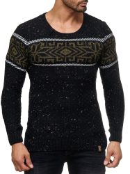 Reslad Strickpullover Herren Strickpullover Rundhals Norwegerpullover günstig online kaufen
