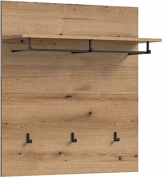 Home affaire Garderobenpaneel "SIENA, Breite 90 cm, 3 Haken, 1 Kleiderstang günstig online kaufen