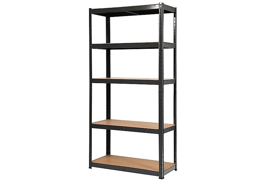COSTWAY Schwerlastregal, 5 Ebenen, bis 175kg pro Ebenen 180x90x40cm Schwarz günstig online kaufen