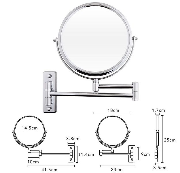 Feel2Home Kosmetikspiegel Makeup Spiegel Badspiegel Rasierspiegel Schminksp günstig online kaufen