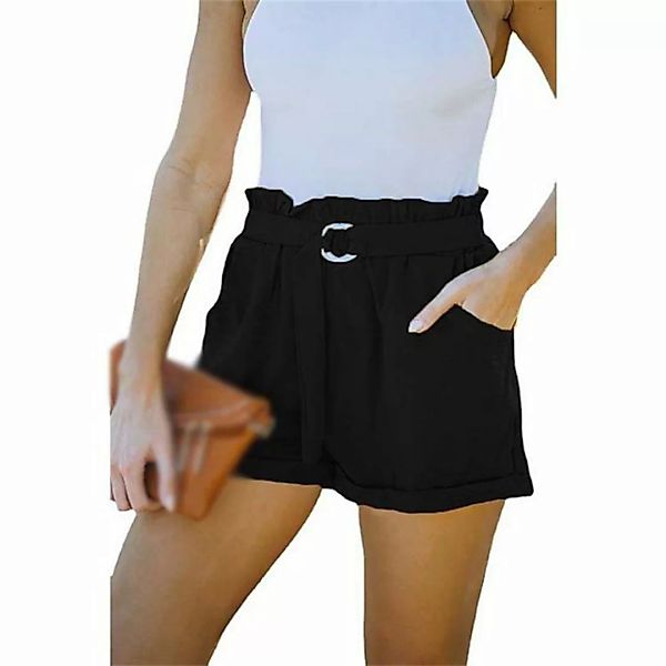 AFAZ New Trading UG Shorts Schwarze Sommer-Shorts mit lockerer Taille und B günstig online kaufen