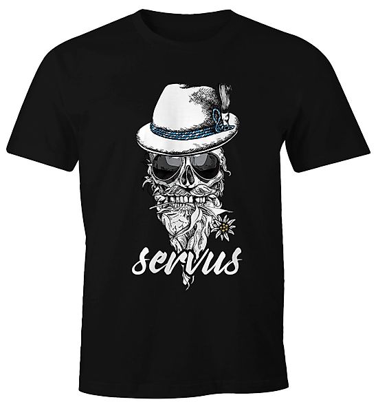 MoonWorks Print-Shirt Herren T-Shirt Totenkopf Filzhut günstig online kaufen