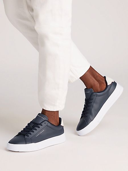 Tommy Hilfiger Sneaker "TH COURT LTH DETAIL ESS", Freizeitschuh, Halbschuh, günstig online kaufen
