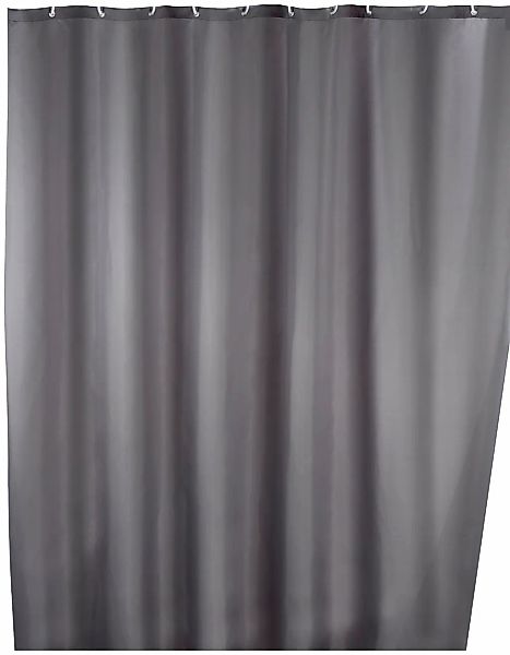 WENKO Duschvorhang "Uni Grey" Breite 180 cm Höhe 200 cm, Polyester, waschba günstig online kaufen