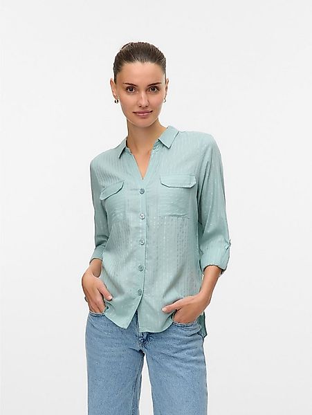 Vero Moda Hemdbluse VMBUMPY LS GLITTER SHIRT WVN GA NOOS mit Glitzereffekt günstig online kaufen