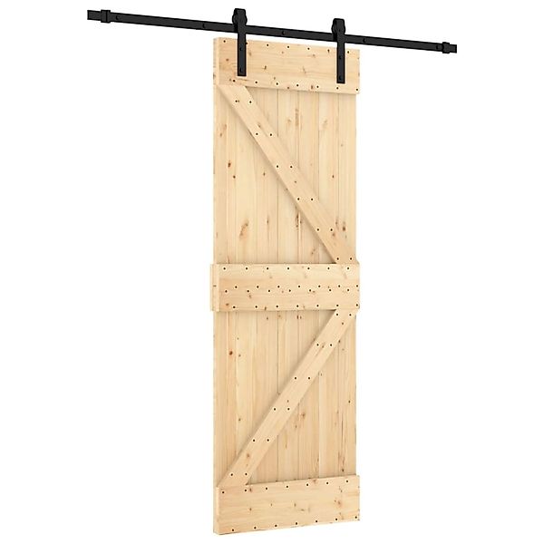 vidaXL Schiebetür mit Beschlag 70x210 cm Massivholz Kiefer 3202969 günstig online kaufen