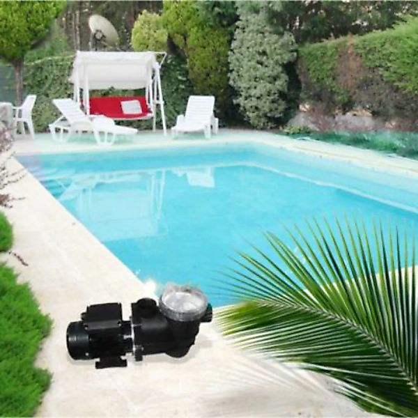 Poolpumpe Schwimmbadpumpe mit Vorfilter 7,5 m³ schwarz günstig online kaufen