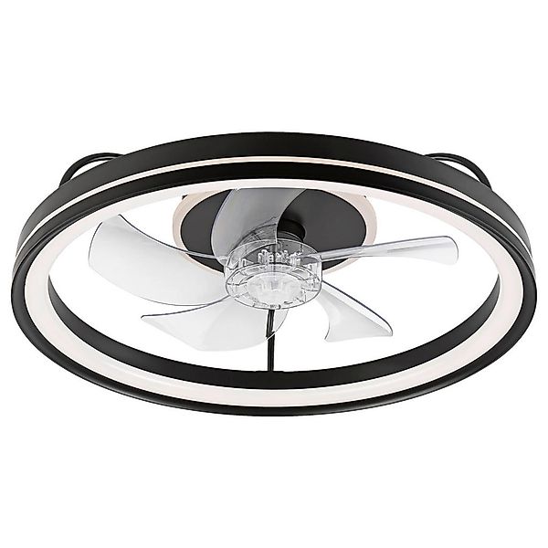 Lamkur LED-Deckenventilator FALCO 49892 schwarz H/L: ca. 17x50 cm max. 40 W günstig online kaufen