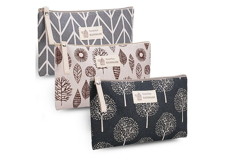 FOUORTUNATE-BEE Kosmetiktasche 3-teiliges Canvas-Kosmetiktaschen-Set – Viel günstig online kaufen