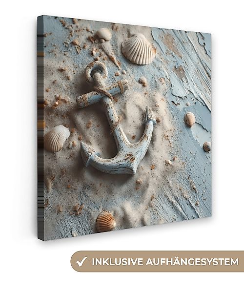 OneMillionCanvasses® Leinwandbild Anker - Holz - günstig online kaufen