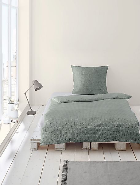 BIERBAUM Bettwäsche "4134" 2 Stk. tlg. Premium Mako-Satin Seersucker, 100 % günstig online kaufen