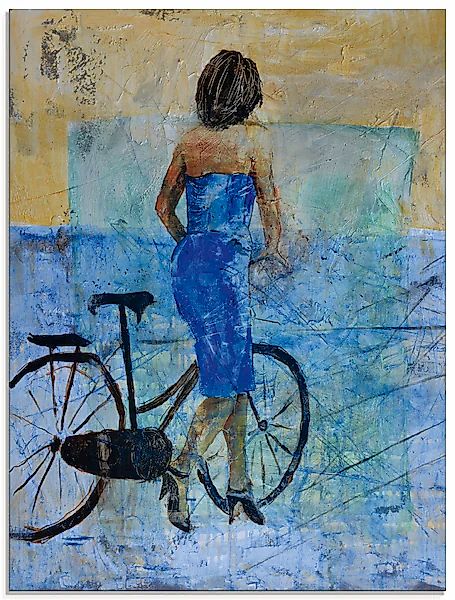 Artland Glasbild "Ein Mädchen mit einem Fahrrad", Frau, (1 St.), in verschi günstig online kaufen