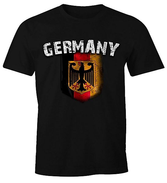 MoonWorks Print-Shirt Cooles Herren Fußball WM EM T-Shirt Deutschland Flagg günstig online kaufen