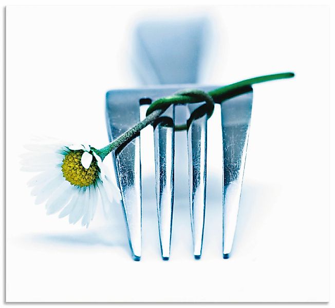 Artland Küchenrückwand "Gabel und Blume", (1 tlg.), Alu Spritzschutz mit Kl günstig online kaufen