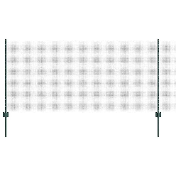 vidaXL Zaun mit Pfosten Grün 1 x 25 m Stahl 3336479 günstig online kaufen