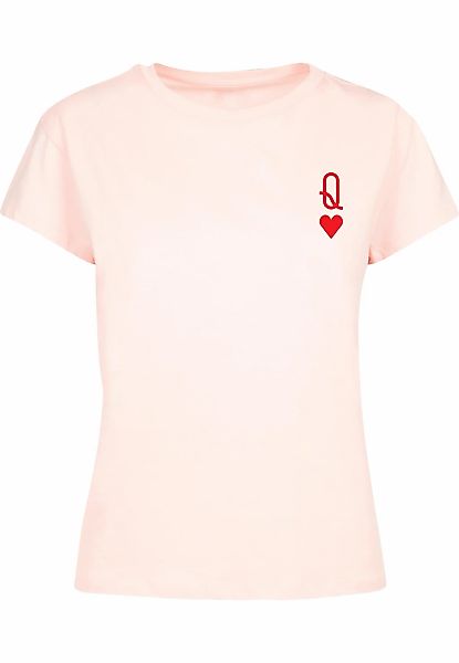 Merchcode T-Shirt "Merchcode Ladies Hugs & Love - Queen of Hearts Box Tee", günstig online kaufen
