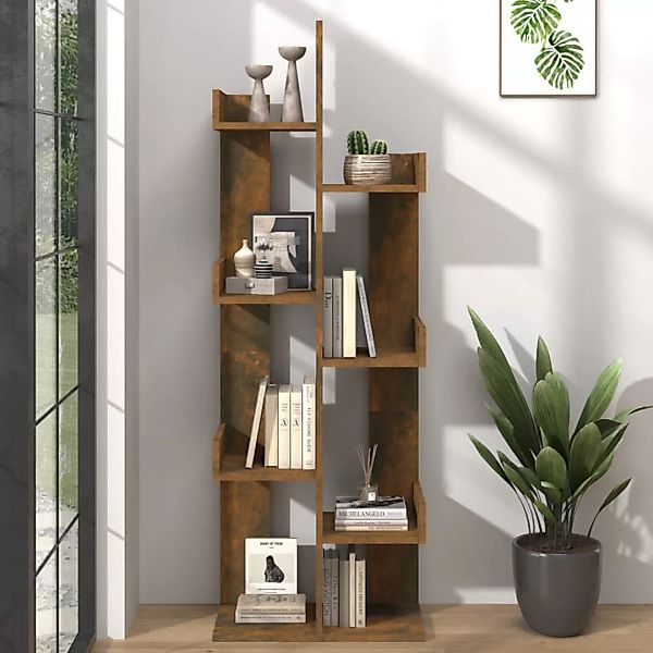 Vidaxl Bücherschrank 48x25,5x140 Cm Räuchereiche Holzwerkstoff günstig online kaufen