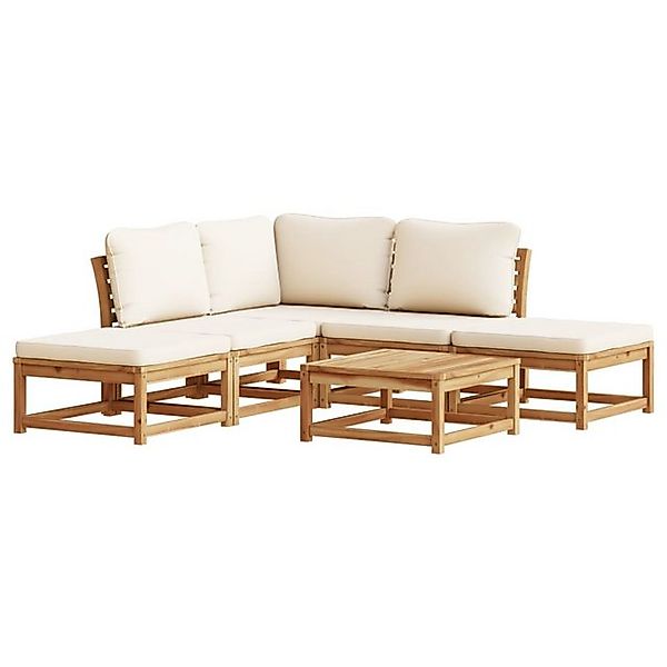 vidaXL Sofaelement 6-tlg. Garten-Lounge-Set mit Kissen günstig online kaufen