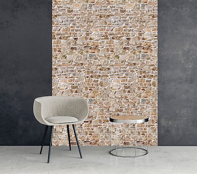 queence Vinyltapete Abdullah, glatt, Steinoptik, 90x250cm, günstig online kaufen