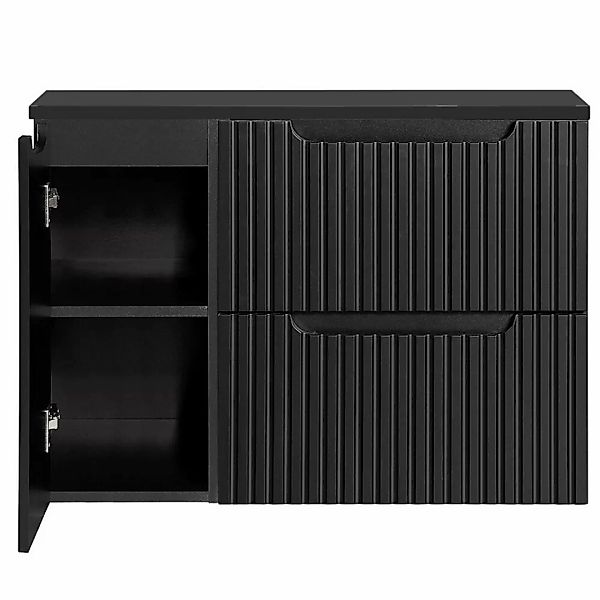 Waschtisch-Unterschrank 90cm, in schwarz, NEWPORT-56-BLACK günstig online kaufen