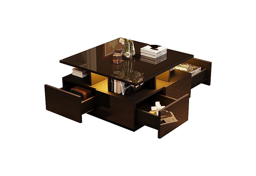 MODFU Couchtisch Würfelförmiger Kaffeetisch (Satztisch, Wohnzimmertisch, Be günstig online kaufen