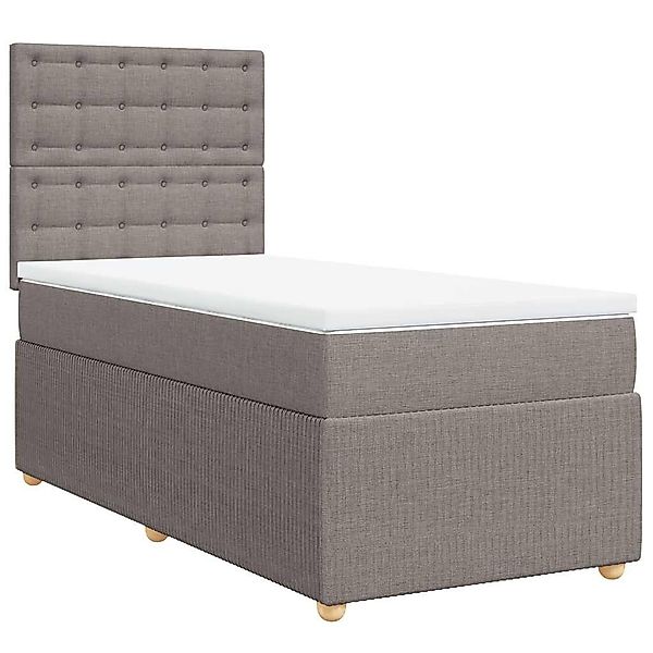 vidaXL Bett Boxspringbett mit Matratze Taupe günstig online kaufen