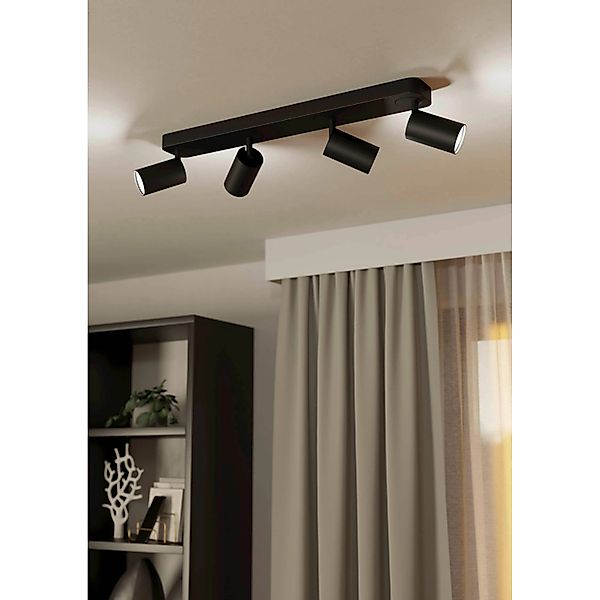 Eglo LED Spot Telimbela-Z GU10 Schwarz 4 x 4,9 W günstig online kaufen