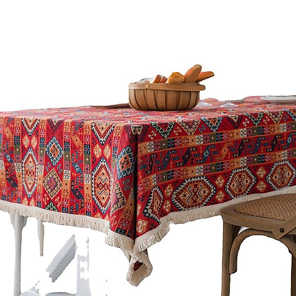 BYSURE Tischdecke (1-tlg), Böhmische Quaste Baumwolle günstig online kaufen