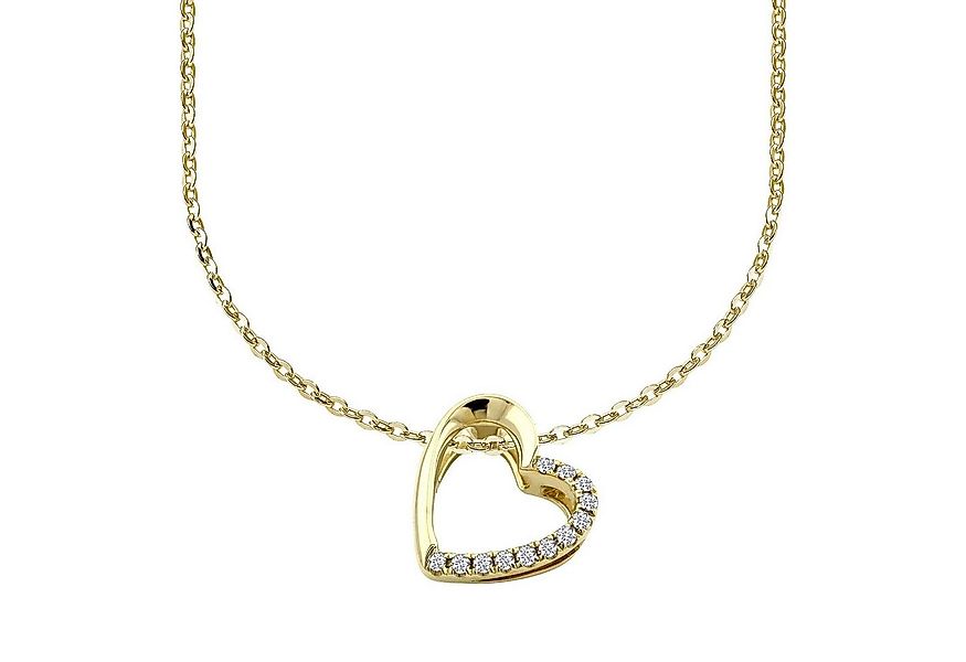 Adam & Eve Collier Halskette 0,07ct Brillanten 585/- Gold günstig online kaufen