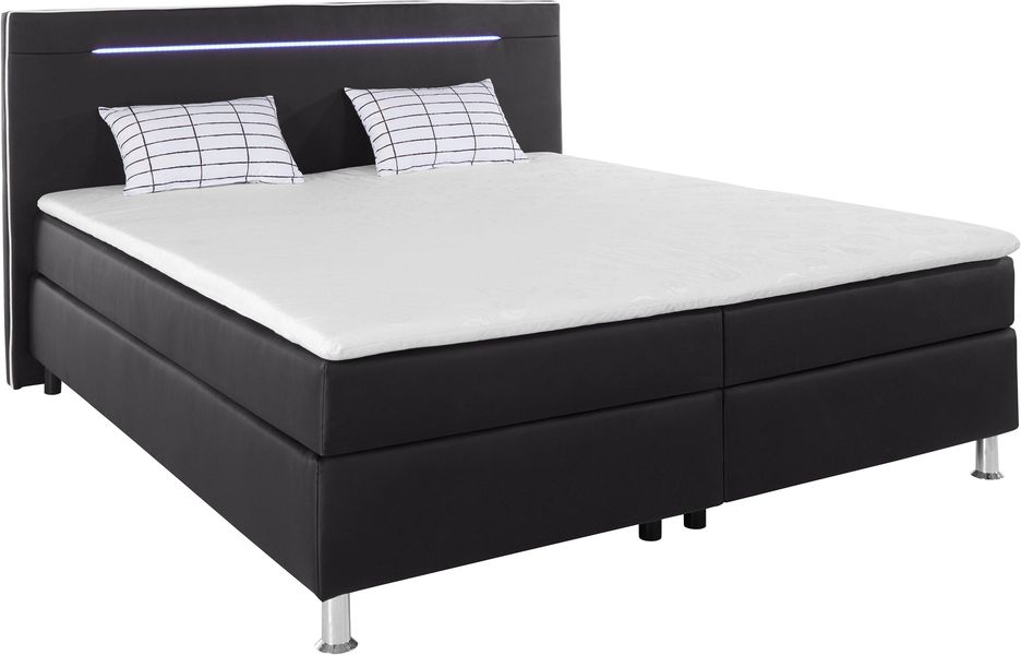 COLLECTION AB Boxspringbett "London, inklusive Topper und Kissen, mit LED-B günstig online kaufen