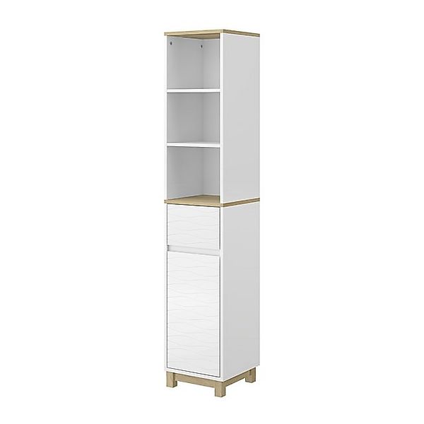 Vicco Badezimmermöbel Livia Weiß 30 x 151 cm mit Schubladen günstig online kaufen