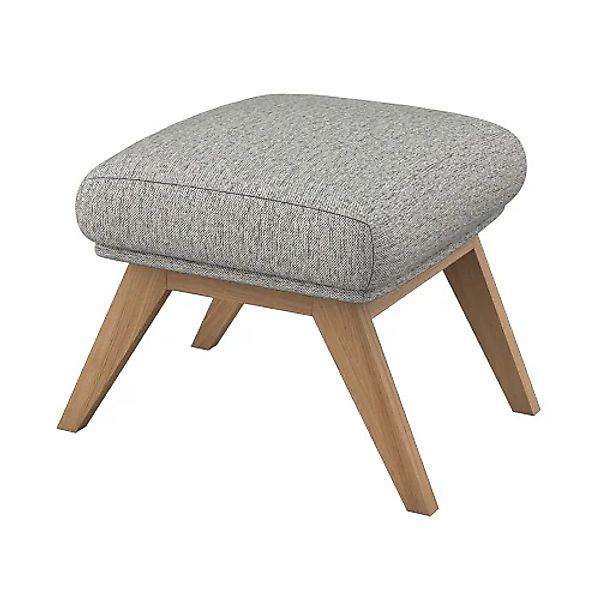 FLEXLUX Polsterhocker "Adria", Fuß Eiche, Fußhocker für Ohrensessel günstig online kaufen