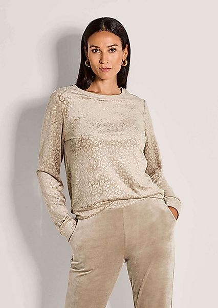 MADELEINE Langarmshirt Langarm Animal-Print Pullover Rundhalsshirt mit elas günstig online kaufen