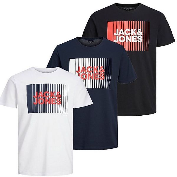 Jack & Jones T-Shirt tolle Designs im 3er Pack günstig online kaufen