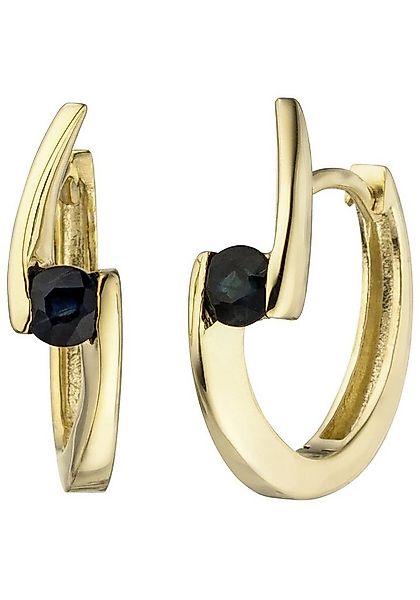 JOBO Paar Creolen, 333 Gold mit Safir günstig online kaufen