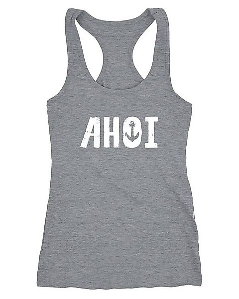 MoonWorks Tanktop Damen Tanktop Ahoi mit Anker Aufdruck Moin Racerback Moon günstig online kaufen