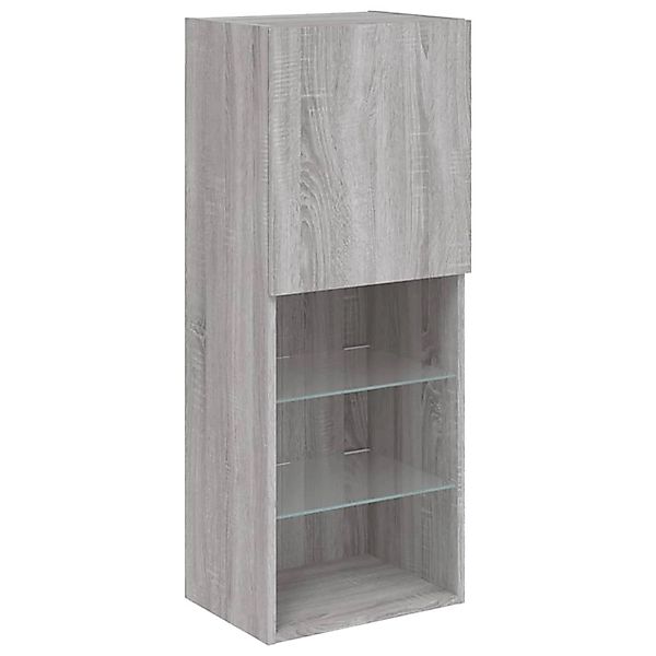 vidaXL TV-Schrank mit LED-Leuchten Grau Sonoma 40,5x30x102 cm günstig online kaufen
