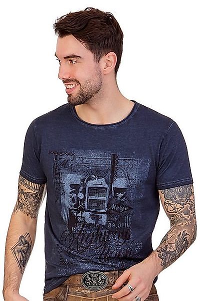 MarJo Trachtenshirt Trachtenshirt Herren - HARRY - blue night günstig online kaufen