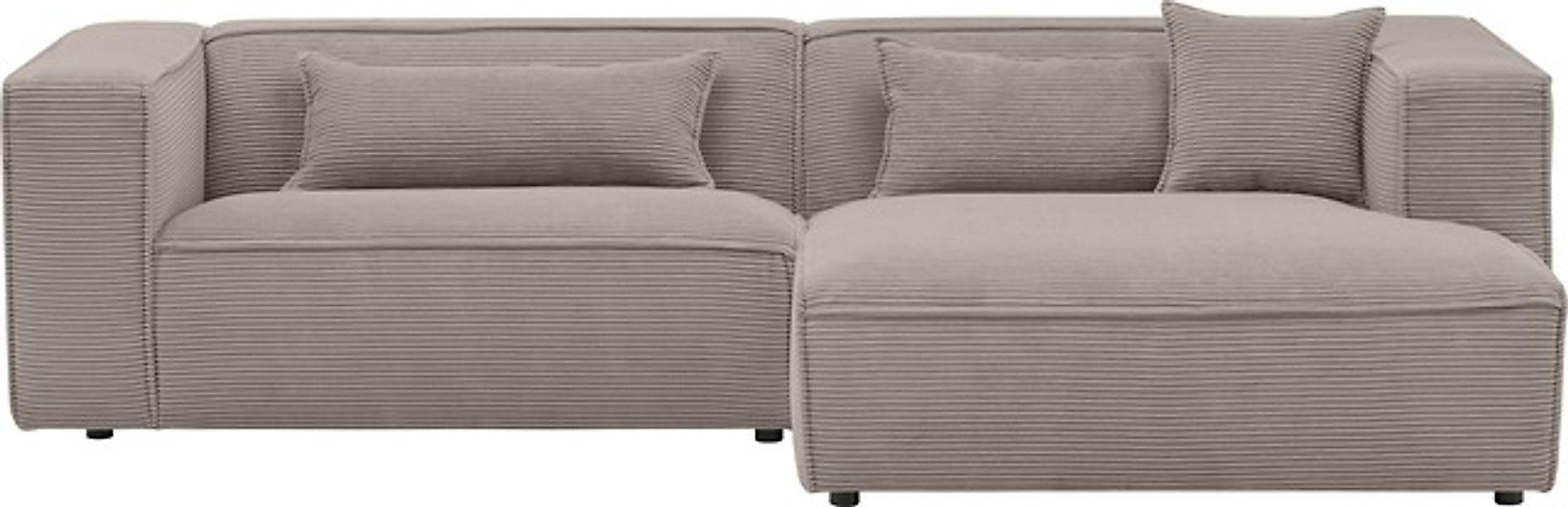 LeGer Home by Lena Gercke Ecksofa »PIARA mit Kedernaht, Cord, Leinenoptik o günstig online kaufen