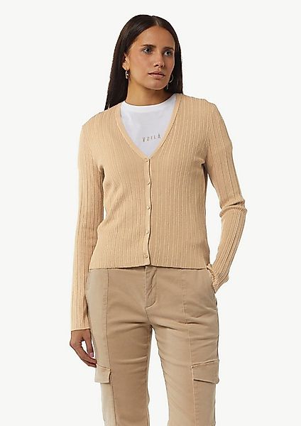 comma Cardigan Strickjacke Gerippte Strickjacke im Slim Fit günstig online kaufen