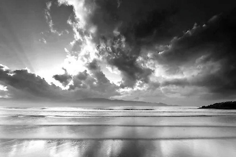 Papermoon Fototapete »Himmel und Meer Schwarz & Weiß« günstig online kaufen