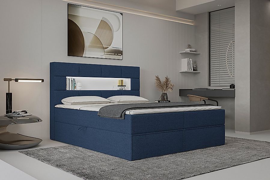 99rooms Boxspringbett Comfy (Schlafzimmerbett, Bett), LED-Beleuchtung günstig online kaufen