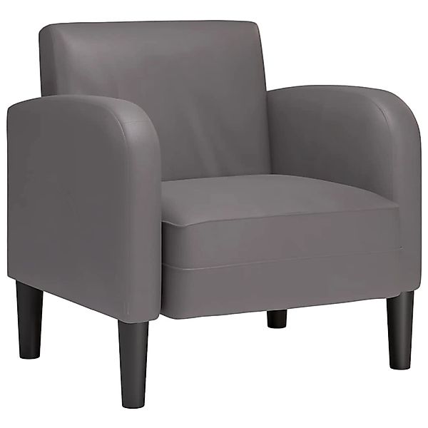 vidaXL Sessel mit Armlehnen Grau 54 cm Kunstleder 4100531 günstig online kaufen