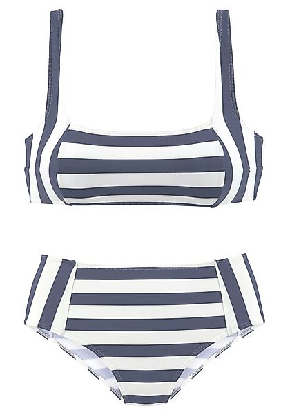 Venice Beach Bustier-Bikini mit gewebten Streifen günstig online kaufen