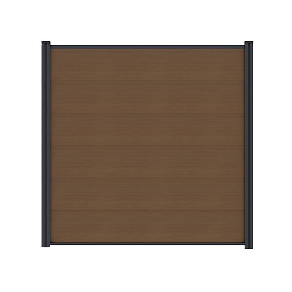 T&J WPC-Steckzaunset Max-XL Coextrudiert 175 cm x 172 cm Teak günstig online kaufen
