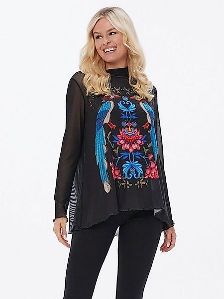 atinka Blusenshirt Langarmshirt mit Mesh und farbenfrohem Print günstig online kaufen