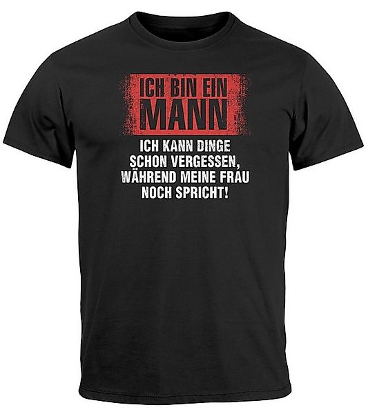 MoonWorks Print-Shirt Herren T-Shirt Fun-Shirt Spruch lustig Ich bin ein Ma günstig online kaufen